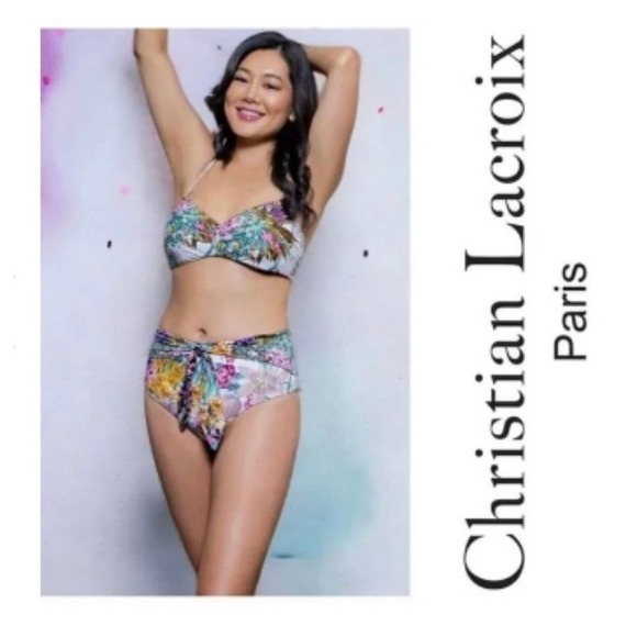 🌺 Swiminista Christian $210 Lacroix Joy Bikini Top & Classy Bottom - Picture 1 of 2